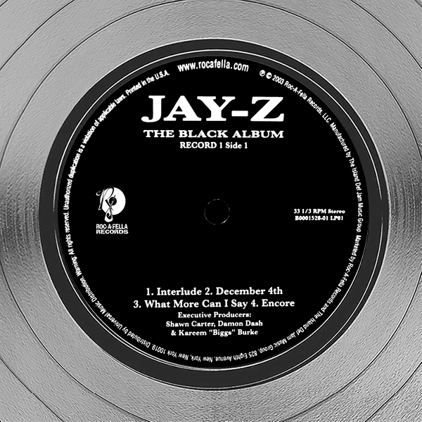 Jay-Z The Black Album Platinum LP Limited Signature Edition Custom 